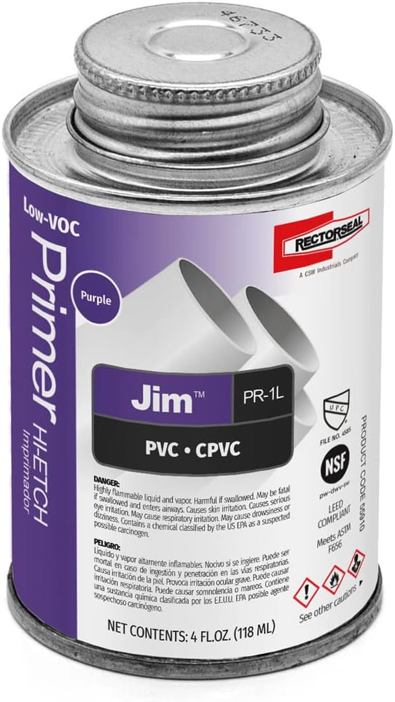 55910 Pr1L 1/4 Pint Purple Low Voc Hi-Etch Pvc and Cpvc Primer