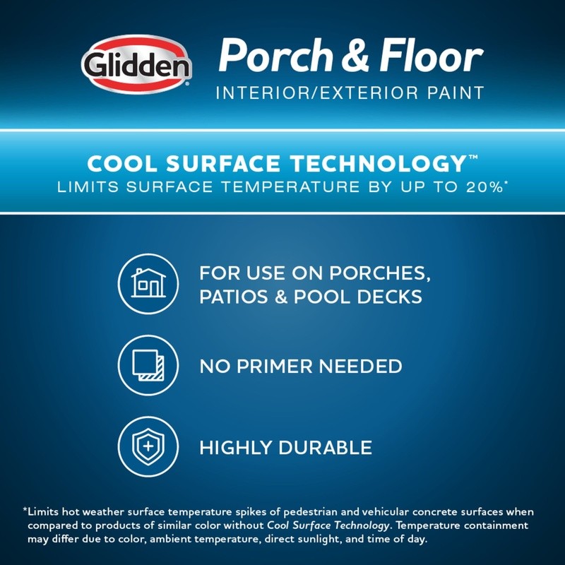 Cool Surface Technology Porch Floor Paint Durable Scratch Resistant Easy Apply