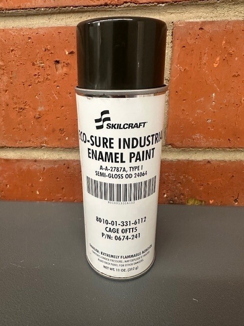 Semi-Gloss Olive Drab A-A-2787A Type I Industrial Enamel Paint – 11 oz Aerosol