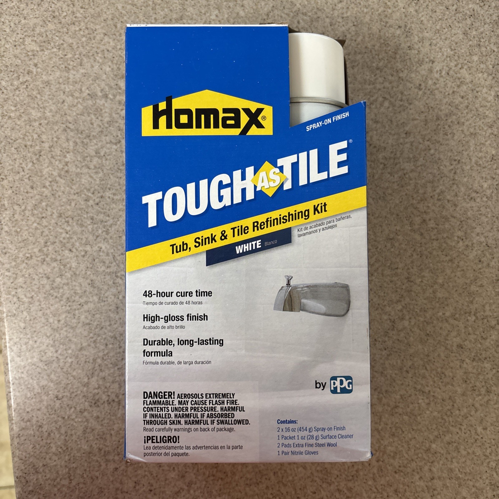 HOMAX TOUGH as TILE Tub, Sink & Tile Epoxy Refinishing Kit White New
