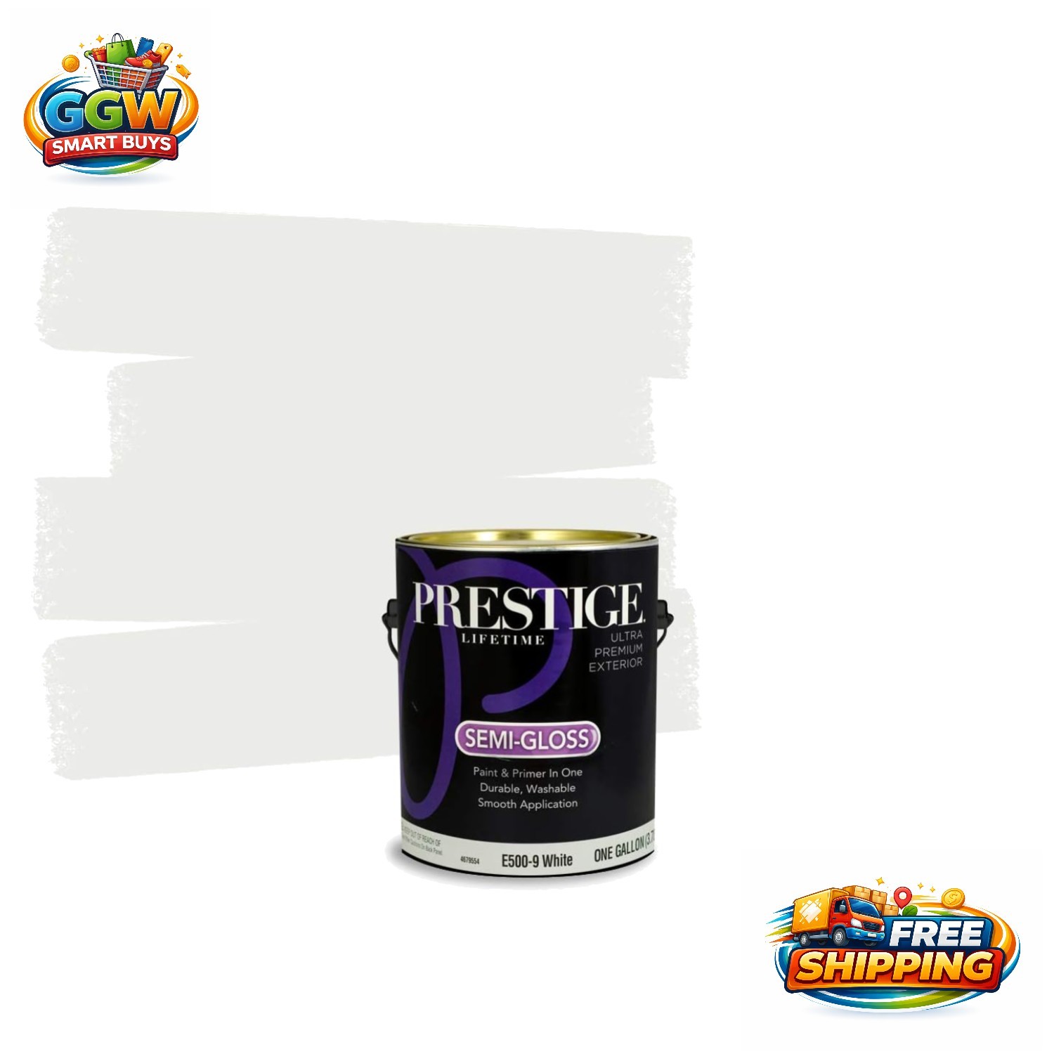 Acrylic Exterior Paint & Primer in One – 1 Gallon Semi-Gloss, Mildew Resistant