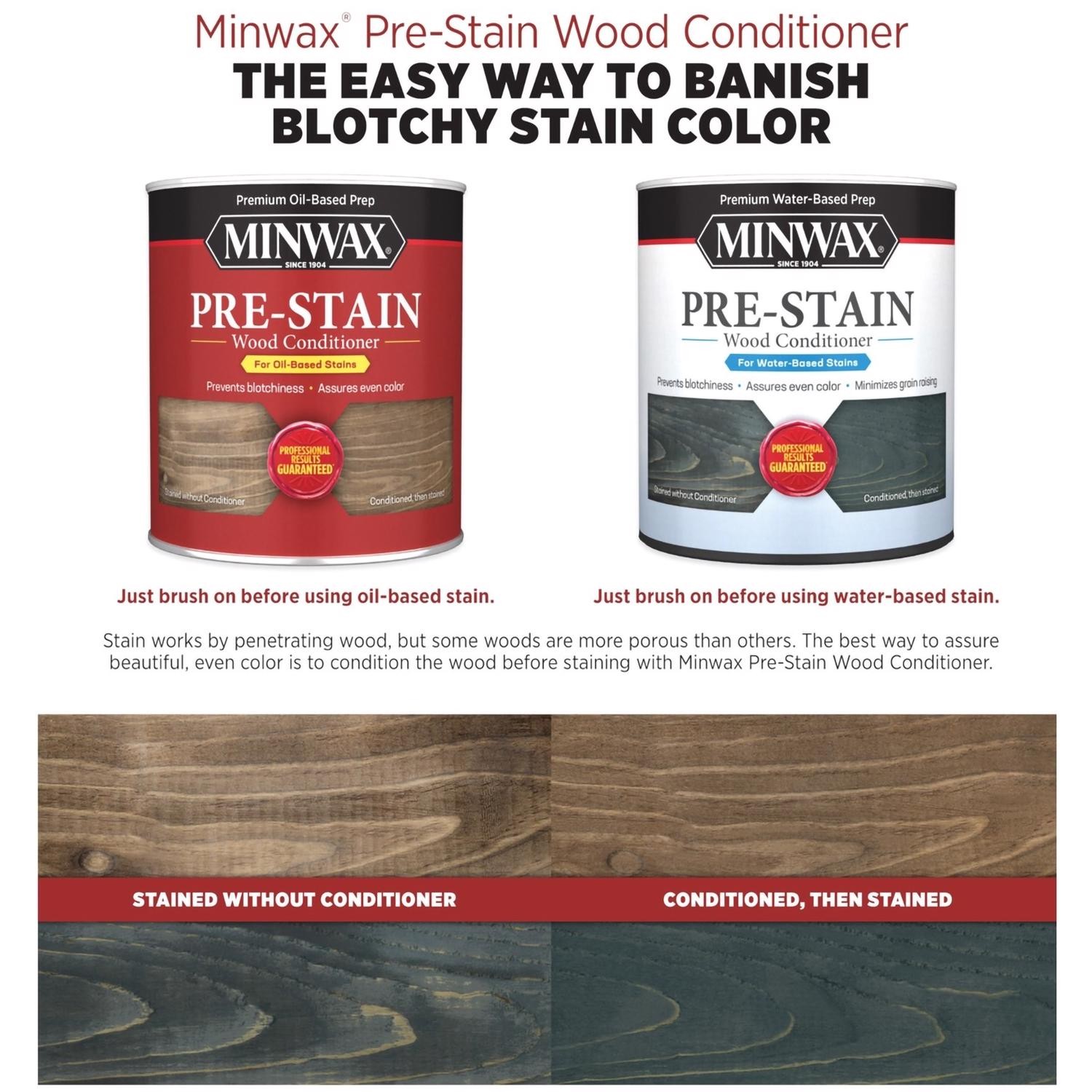 Minwax 70040444 Red Oak 150 sq. ft. Coverage Liquid Wood Stain 1 qt. (Pack of 4)