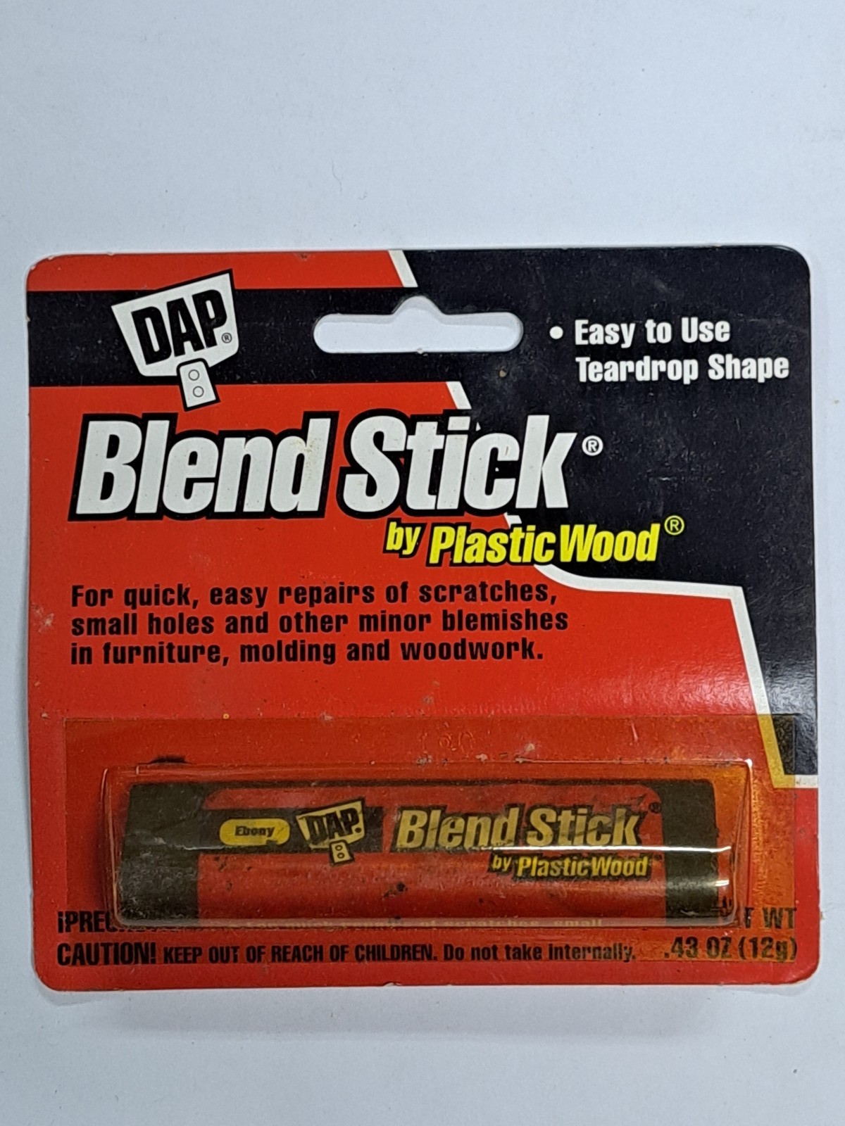 DAP Blend Stick by PlasticWood Ebony .43oz Wood Furniture Scratch Repair Filler