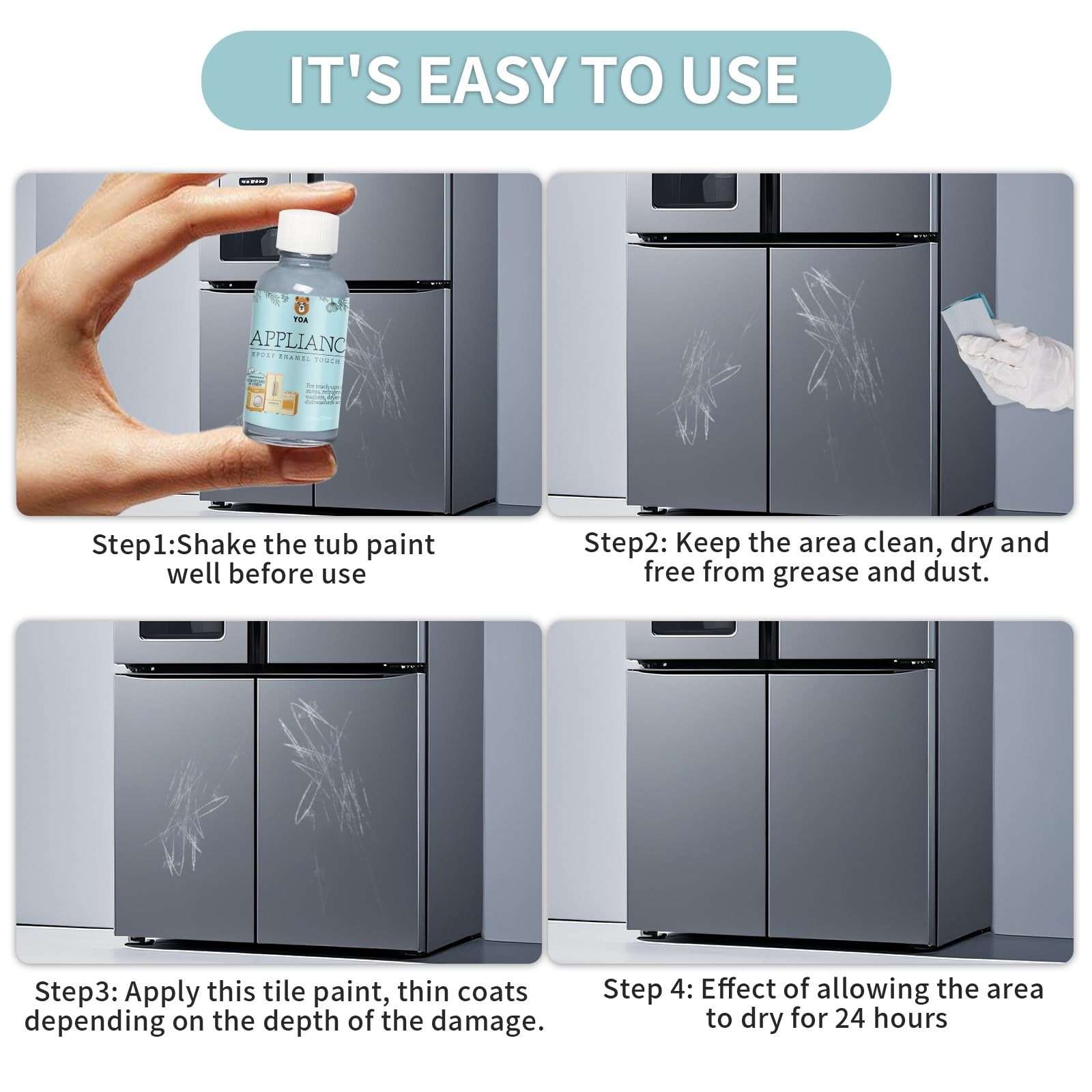 Gray MultiPurpose Touch Up Paint, Suitable for Household Appliances Such as R…