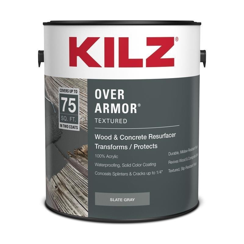 Waterproof Slip-Resistant Textured Coating Wood Concrete Resurfacing 1 Gallon US