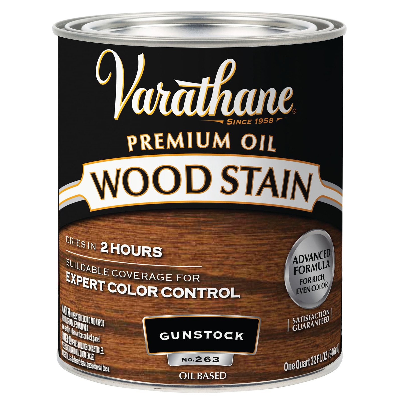 Varathane Premium Wood Stain Quart Gunstock Deep Color Enhancer For Wood
