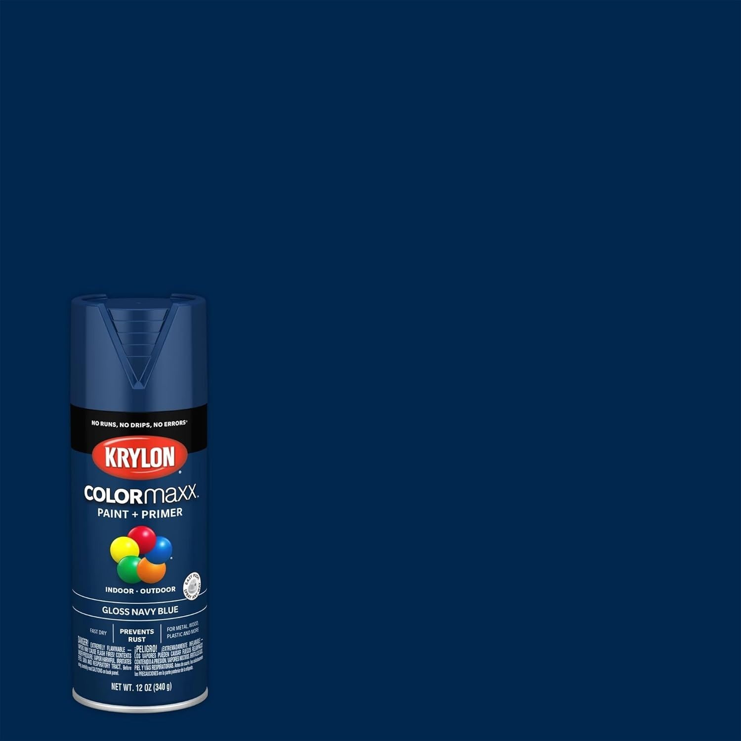 Fast-Drying Gloss Navy Blue Spray Paint & Primer for Indoor/Outdoor Use – 12 oz