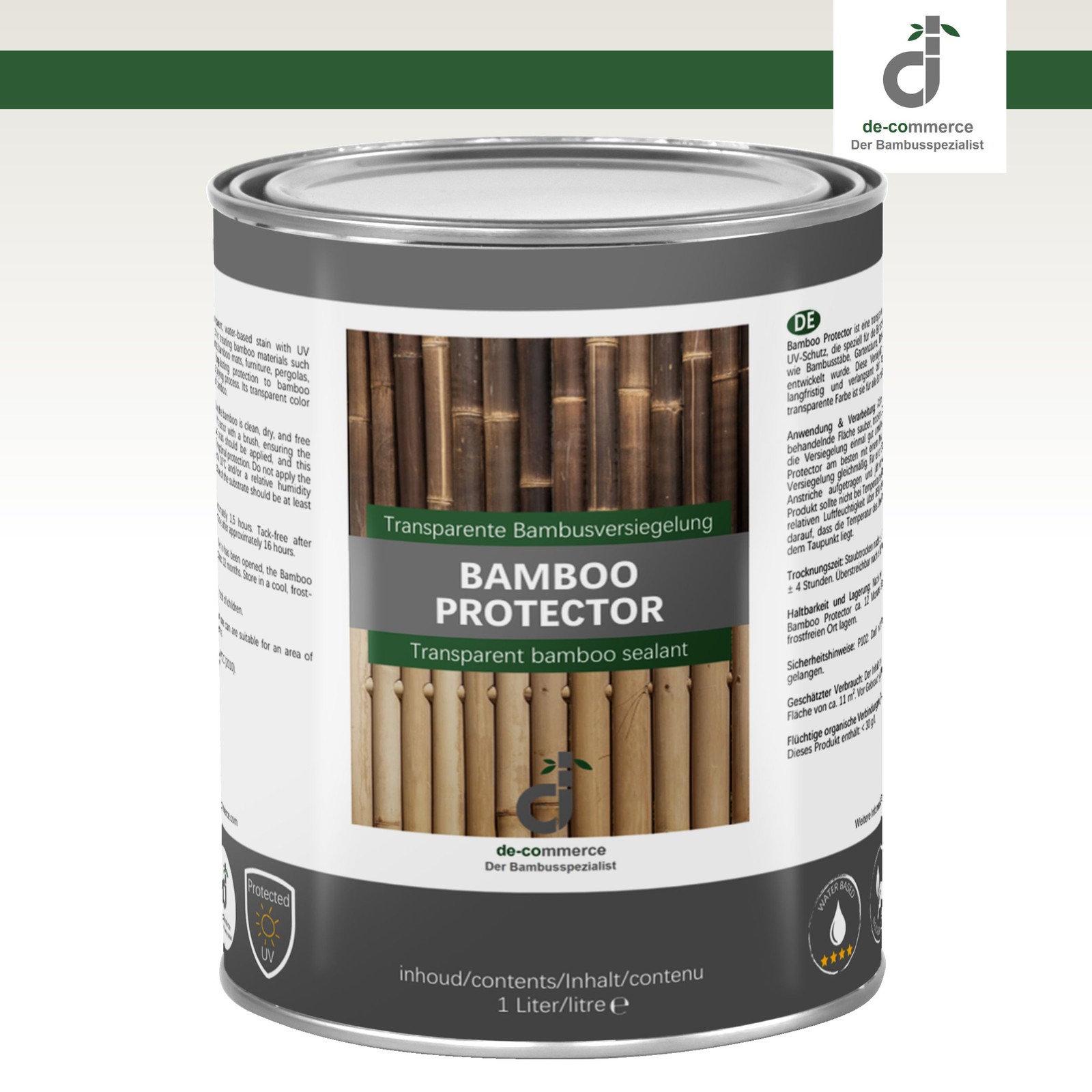 Bamboo Care Bamboo PROTECTOR Transparent Sealing With UV Protection 1 Liter