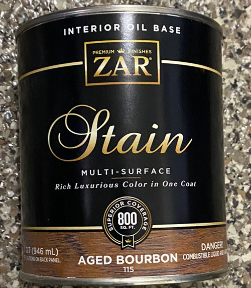 1 Quart Can ZAR 115 AGED BOURBON Multi Surface Interior Stain Wood 11512