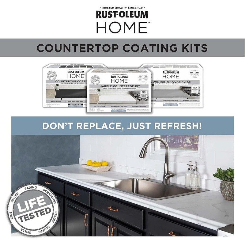 Countertop Coating Kit Stain Resistant Easy 2-Step Fast Dry Durable 32oz New