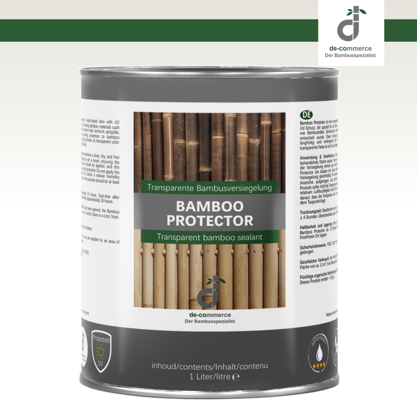 Bamboo Care Bamboo PROTECTOR Transparent Sealing With UV Protection 1 Liter