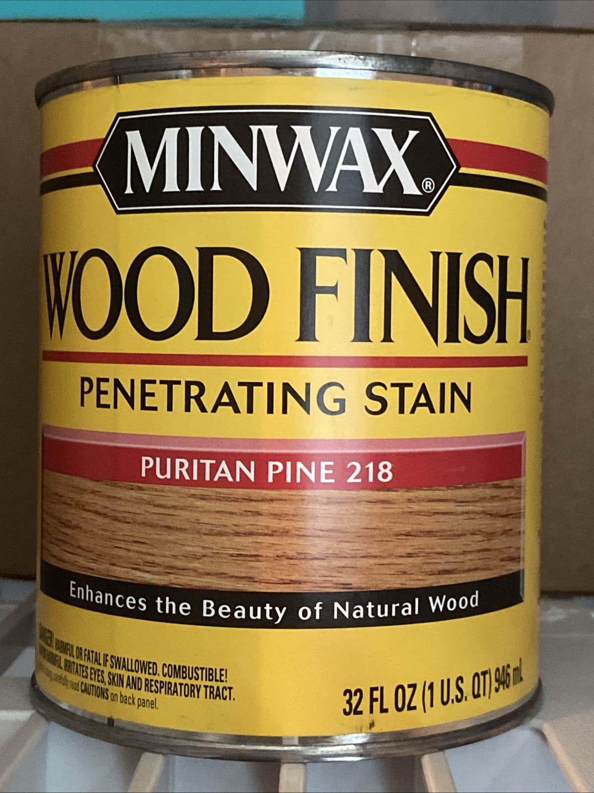 Minwax Puritan Pine Quart Wood Finish Oil-Based Wood Stain New