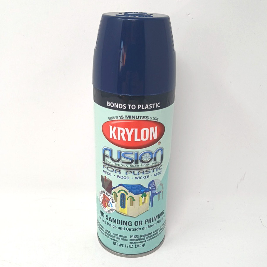 Krylon Fusion for Plastic Navy 2326 Gloss Spray Paint 12 oz Can Discontinued