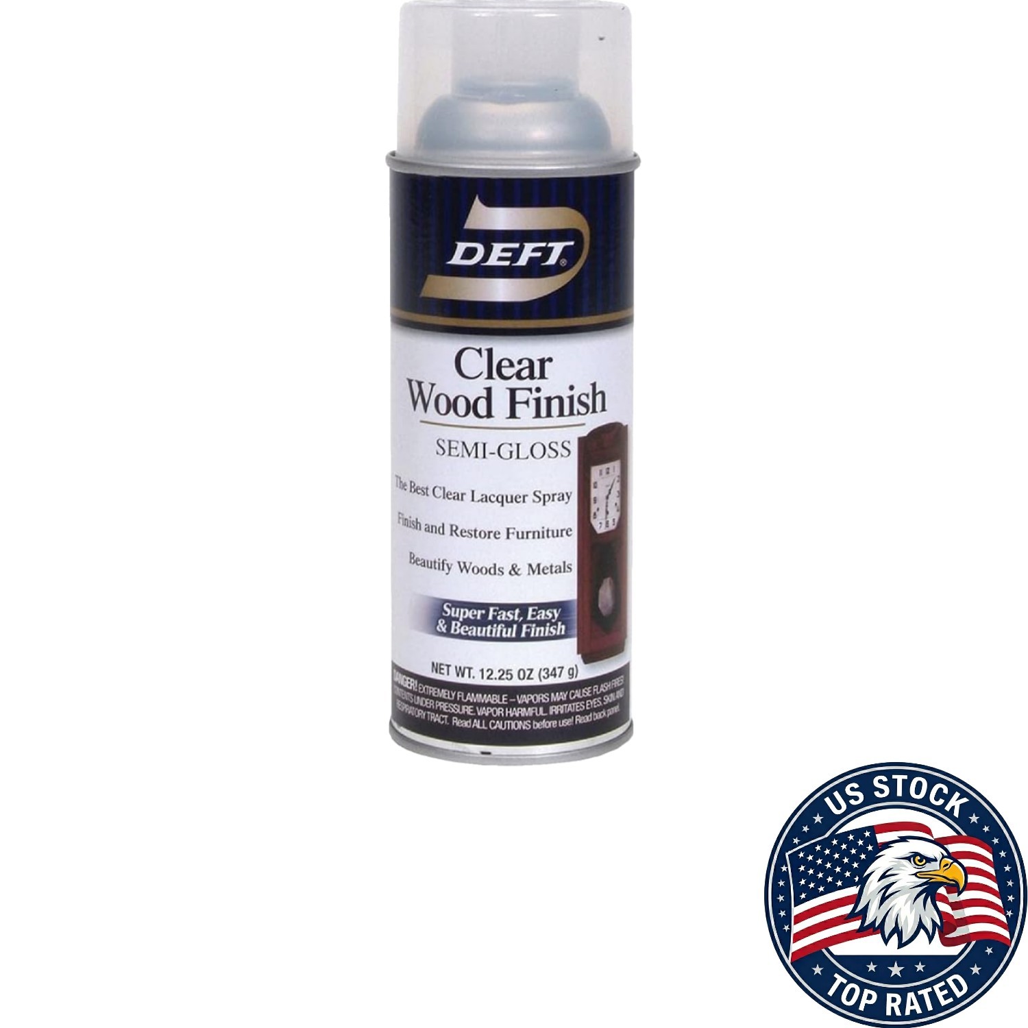12.25 Oz Semi-Gloss Wood Finish – Non-Yellowing, Aerosol Spray (6-Pack)