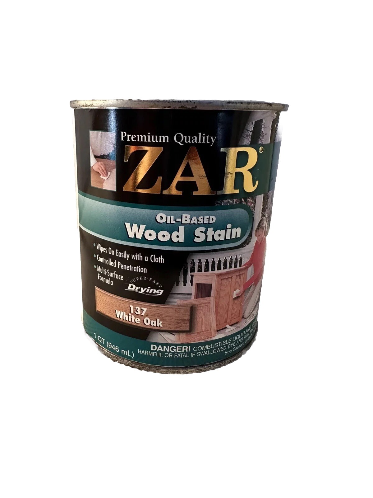 Zar White Oak 137 Interior Wood Stain Quart Discontinued NEW 32 Oz Rusty Dents