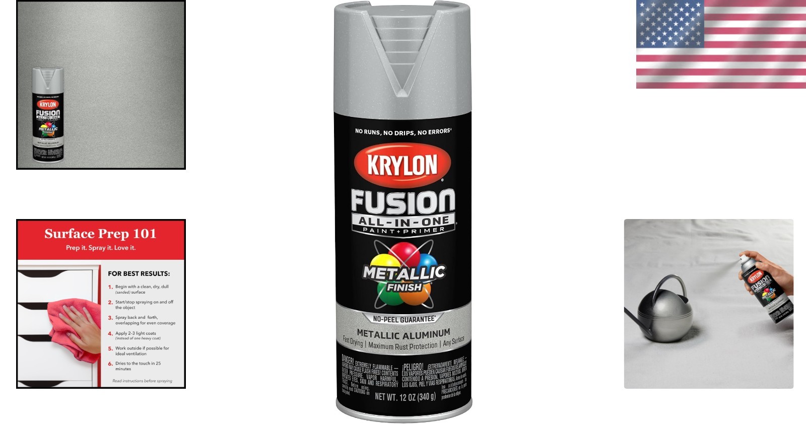 Versatile Aluminum Metallic Spray Paint – Quick-Dry & Durable Primer Solution