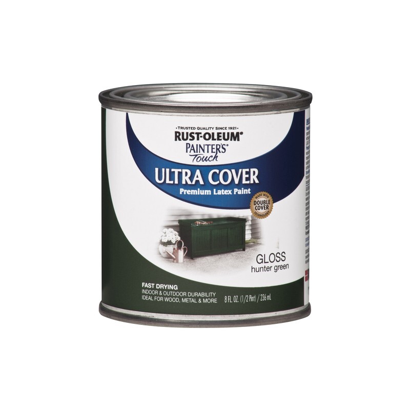 Rust-Oleum Painters Touch Gloss Hunter Green Ultra Cover Premium Latex Paint 8oz