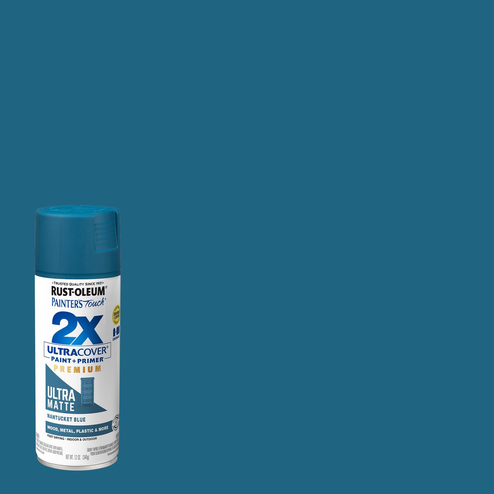 12 Ounce Pack of 6 Ultra Matte Nantucket Blue Spray Paint for Home Improvement