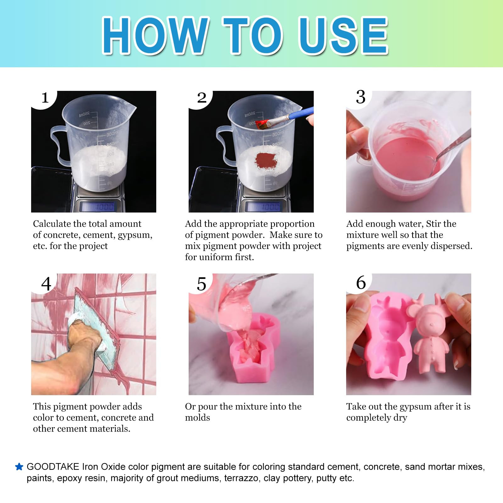 Concrete Pigment, Wine Red Iron Oxide Pigment Powder, Cement Pigment for Past…