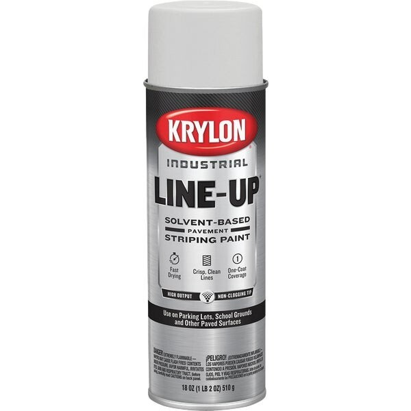 (6)-Krylon Industrial 8300 SB Highway White Striping Paint Model: K00830008