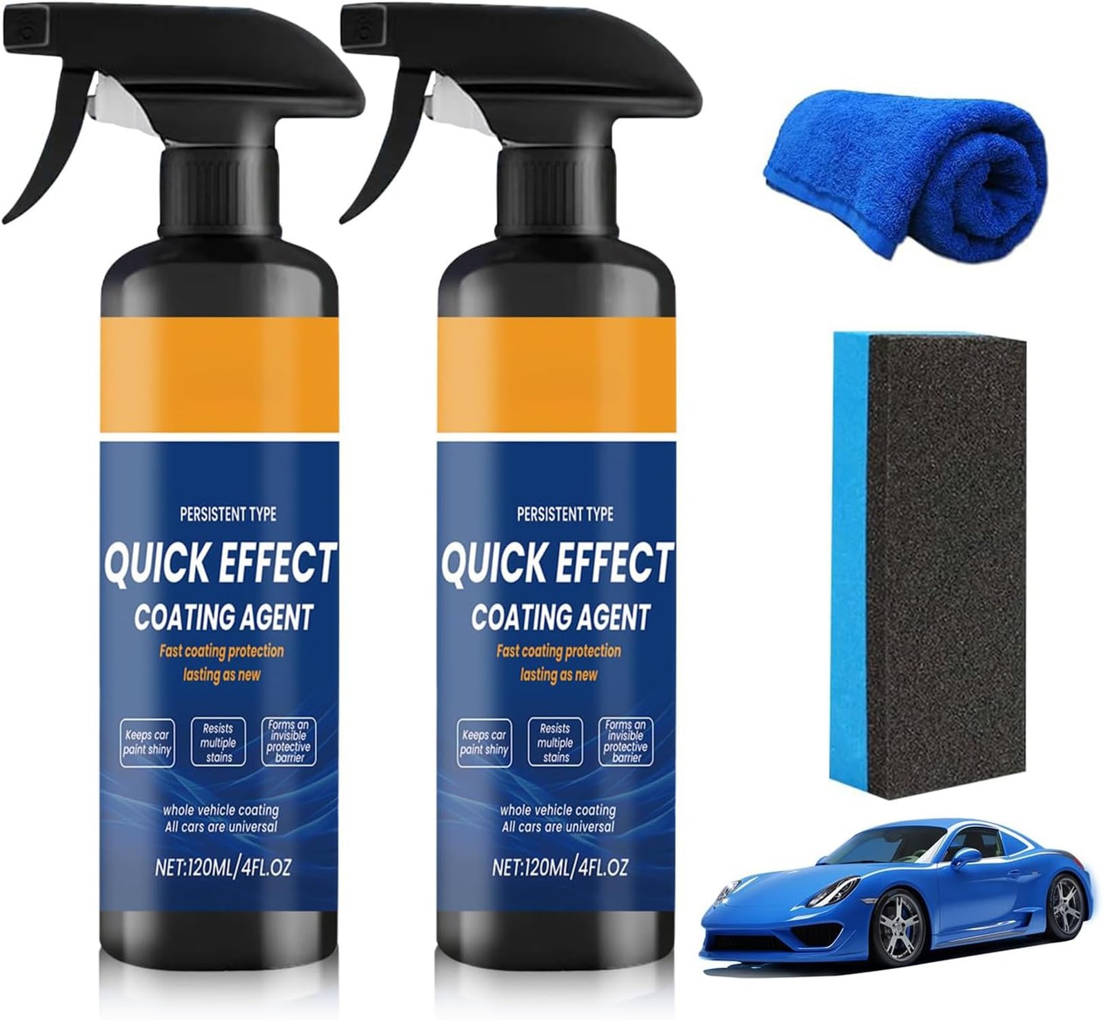 2 Pack Car Ceramic Coating Spray Advanced Paint Shine Detail