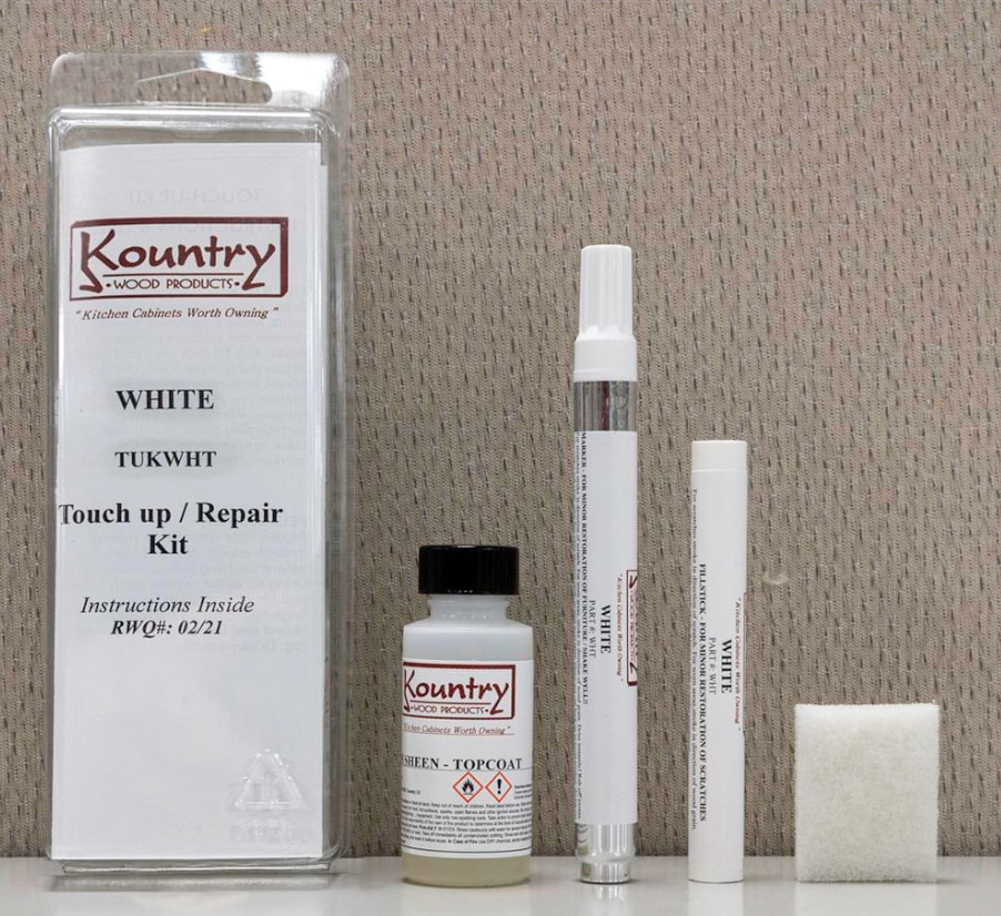 Kountry Wood Cabinets WHITE Touch up Paint Kit