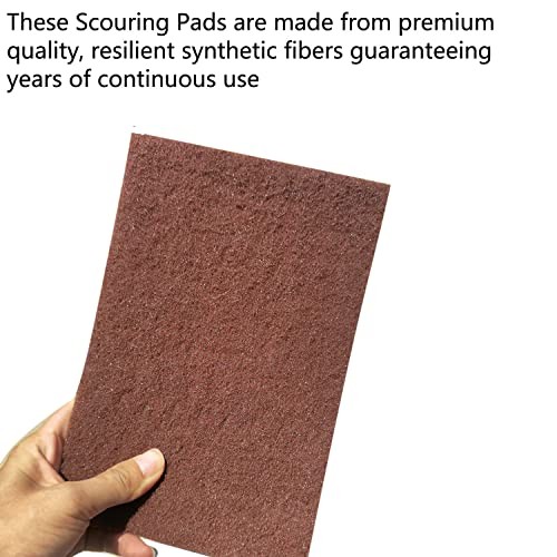 Premium 10 Pack 6″ x 9″ General Purpose Scuff Pads – Scuffing, Scouring, Brown