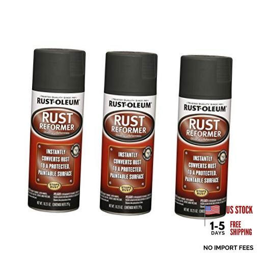 248658-3PK Rust Reformer Spray, 10.25 oz, Black, 3 Pack