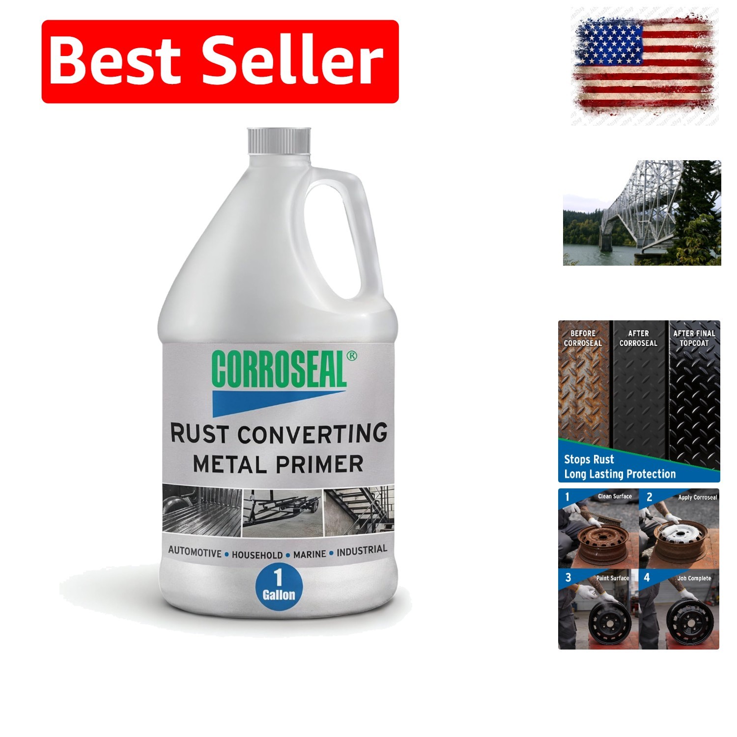 Rust Converter & Metal Primer – Stops & Prevents Corrosion on Metal, Pro-Grad…