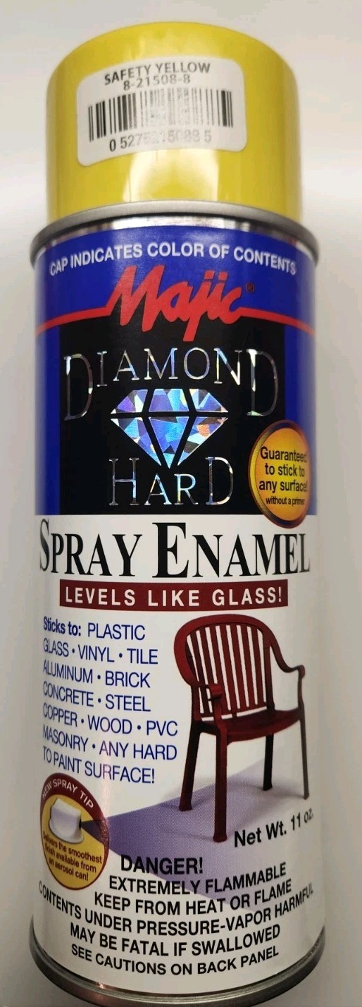 Majic 8-21508-8 Diamond Hard 11 oz Can of Gloss Yellow Spray Enamel Paint