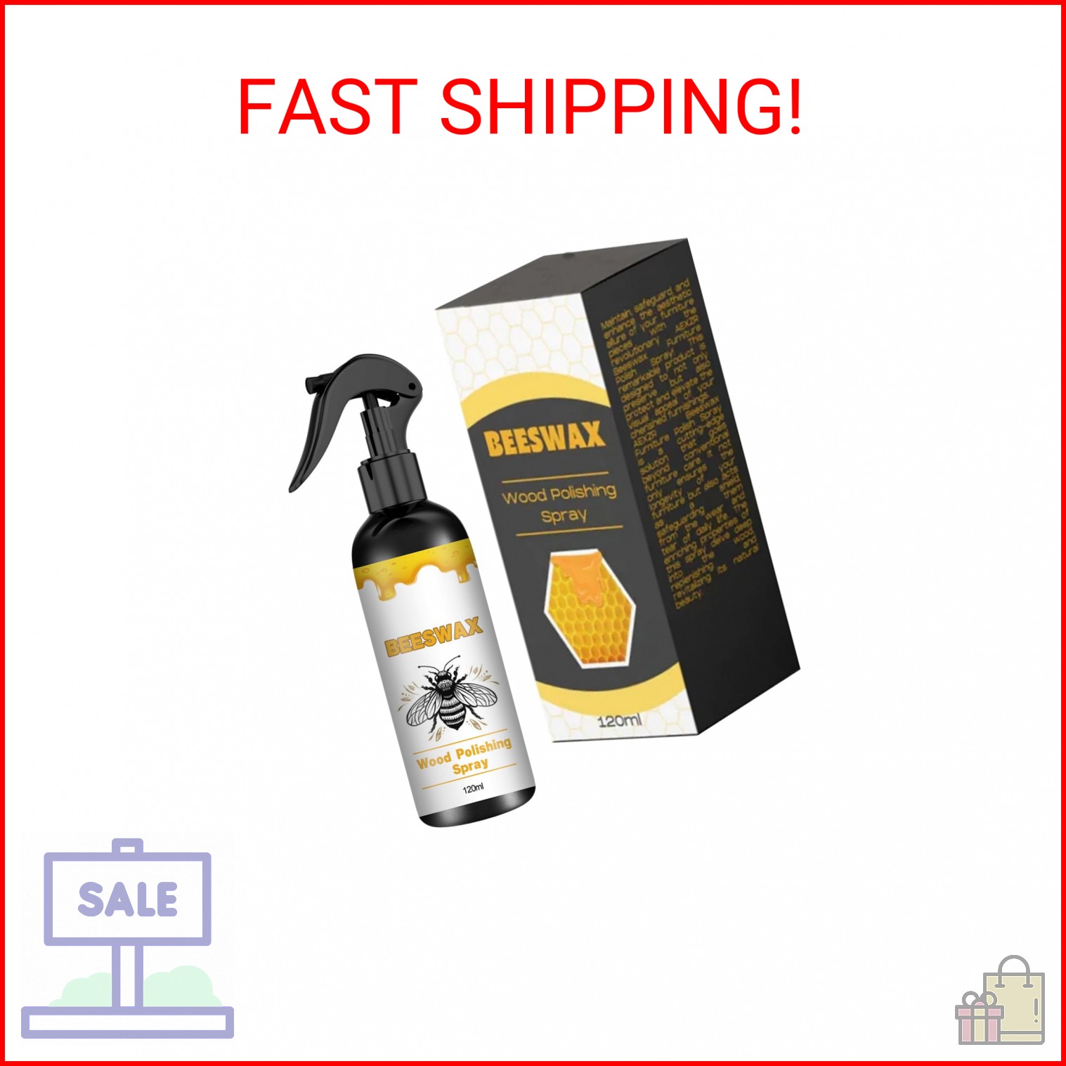 Coweroay Beeswax Spray Furniture Polish and Cleansing, Natural Beeswax Spray for