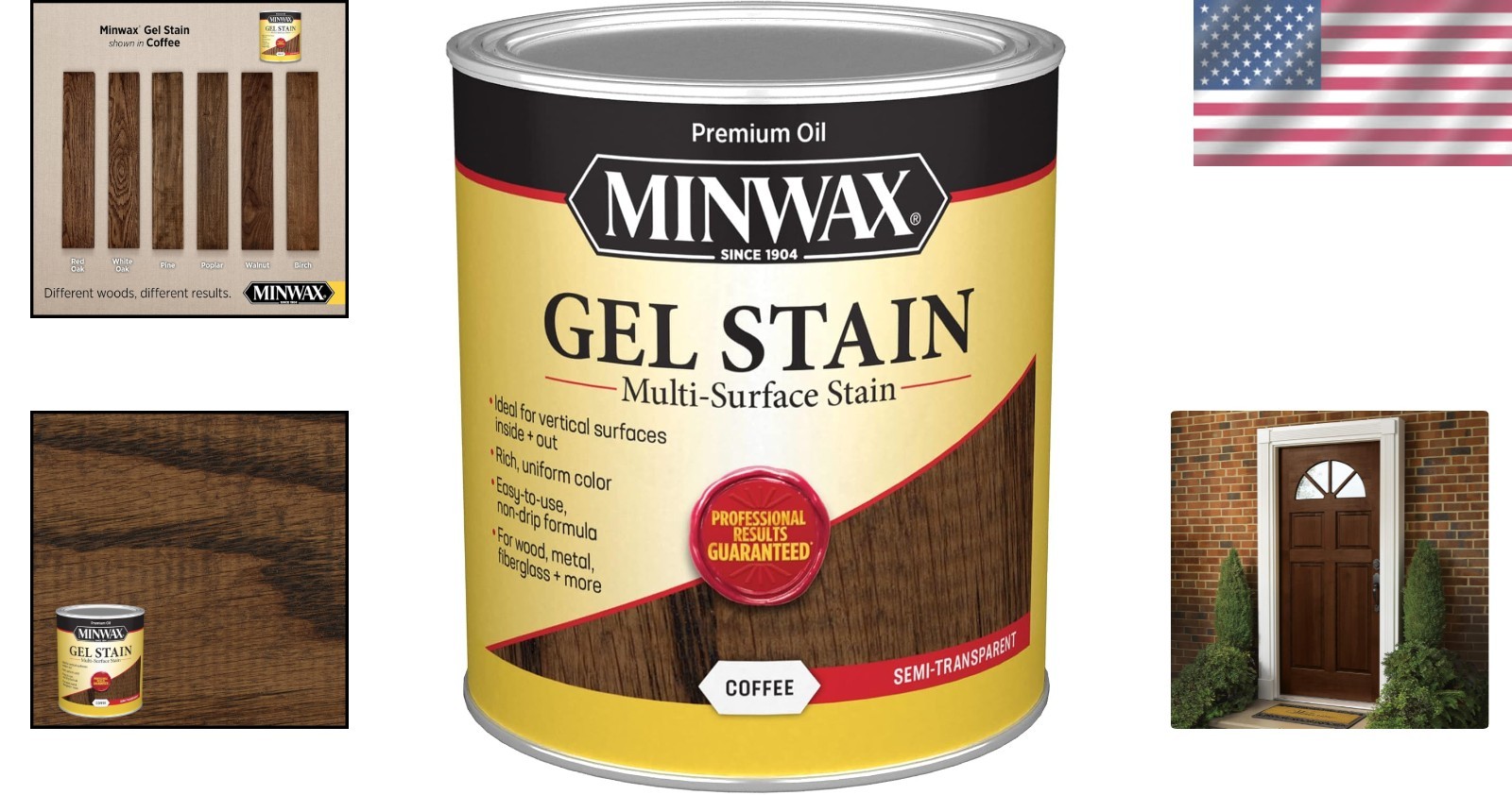 High-Coverage Coffee Gel Stain – Quart for Superior Interior Wood Finishing