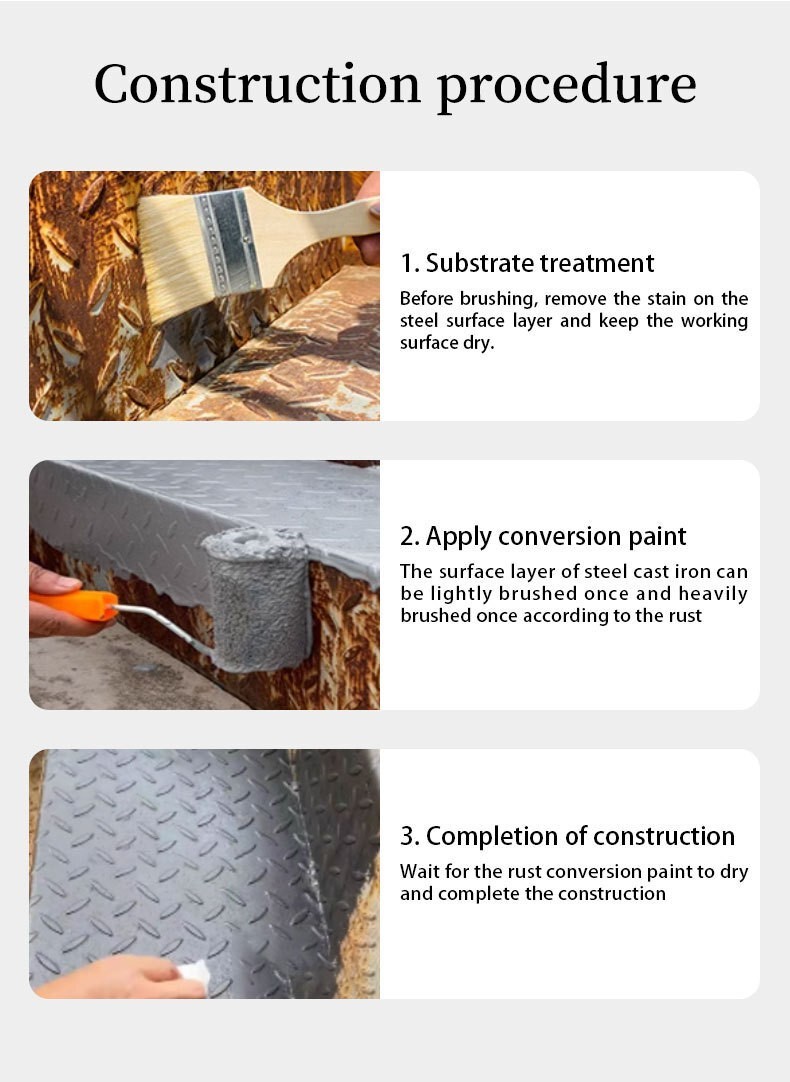 2025 Rust Converter,Weatherproof Rust Converter Paint for Metal,Metallic Paint