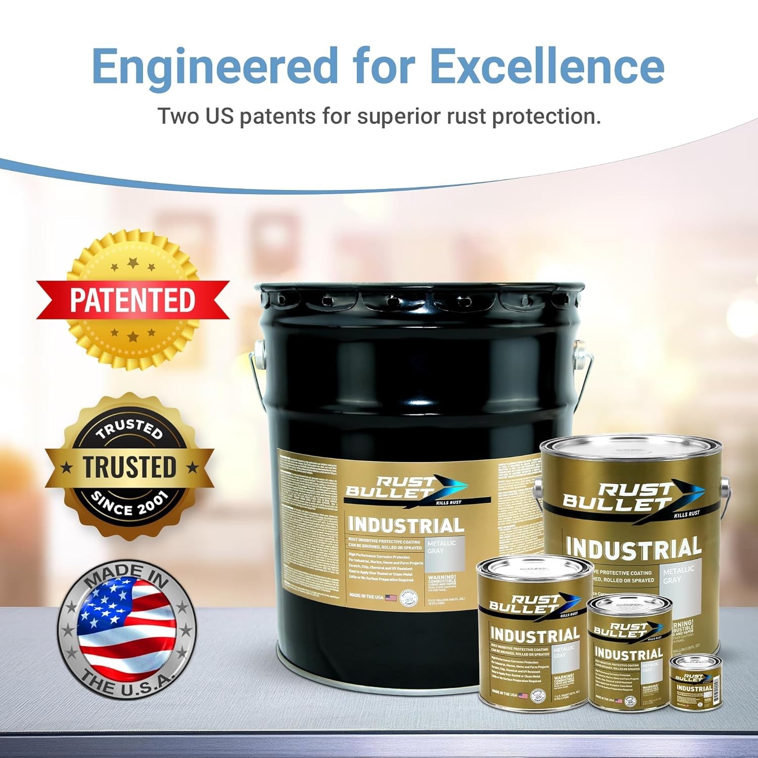 Rust Bullet Industrial – Rust Inhibitor Paint, Industrial Strength Protective