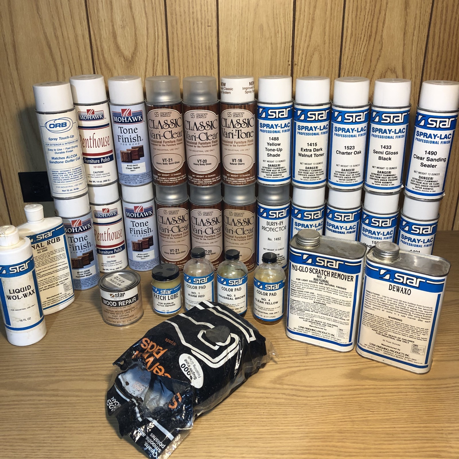 Professional Wood Finish Repair Kit, 32 pieces, Mostly Lightly Used, Touch-Up