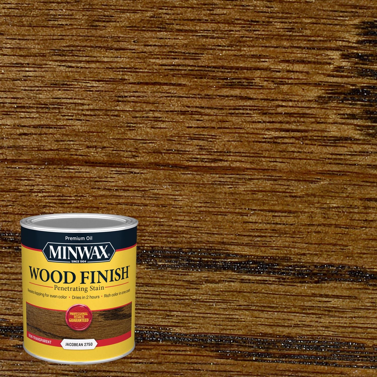 Minwax Wood Finish Semi-Transparent Jacobean Oil-Based Stain 1 qt. (Pack of 4)