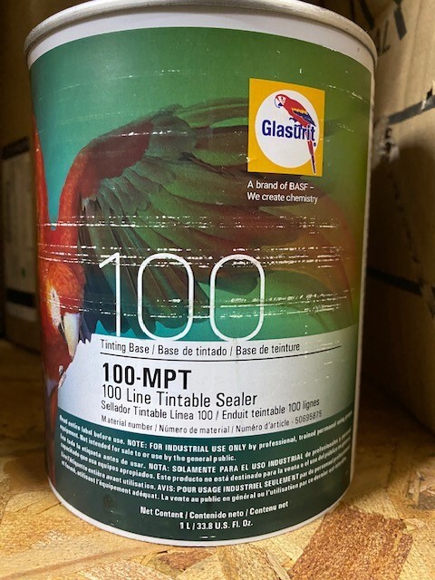 Glasurit Tinting Base 100-MPT, 100 Line Tintable Sealer, 1 Liter EXP 03/15/2024