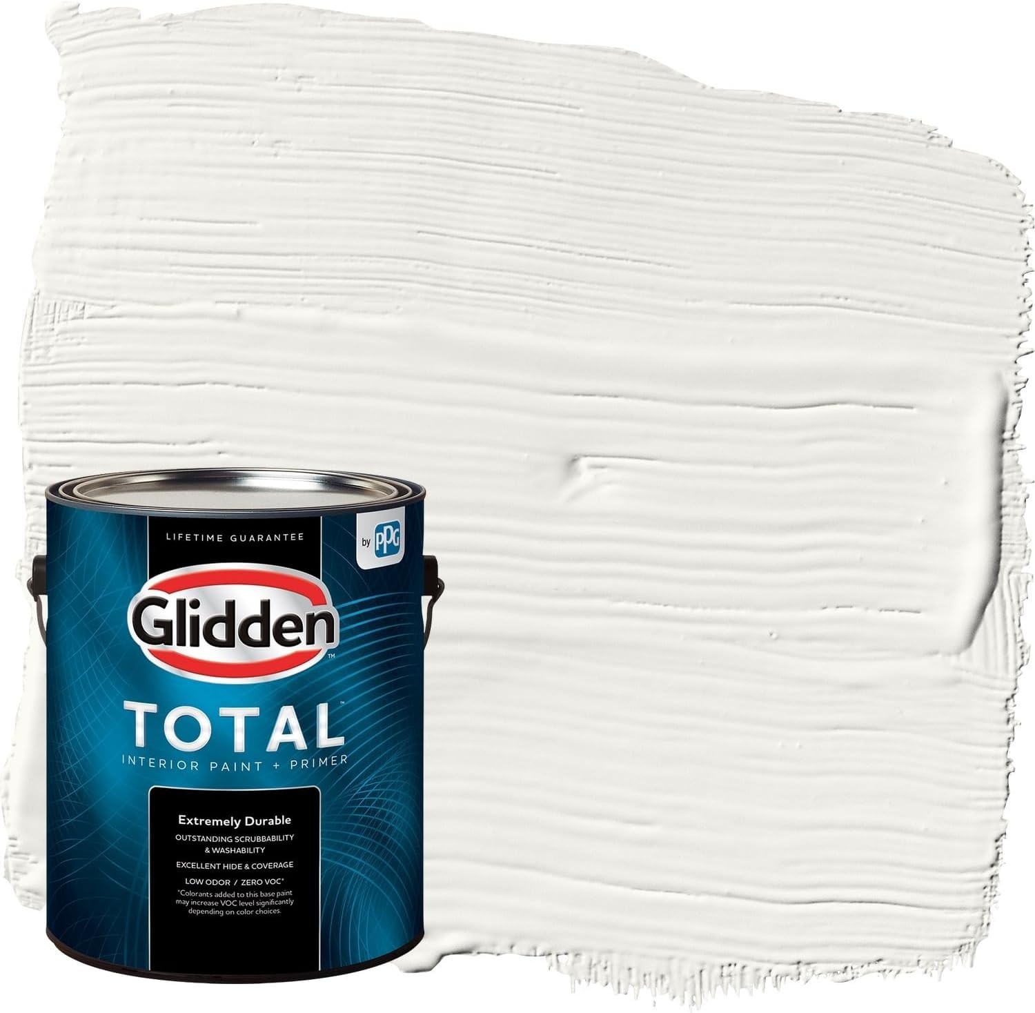 Total 1 Gallon Washable White Interior Paint with Primer – Low VOC and Durable