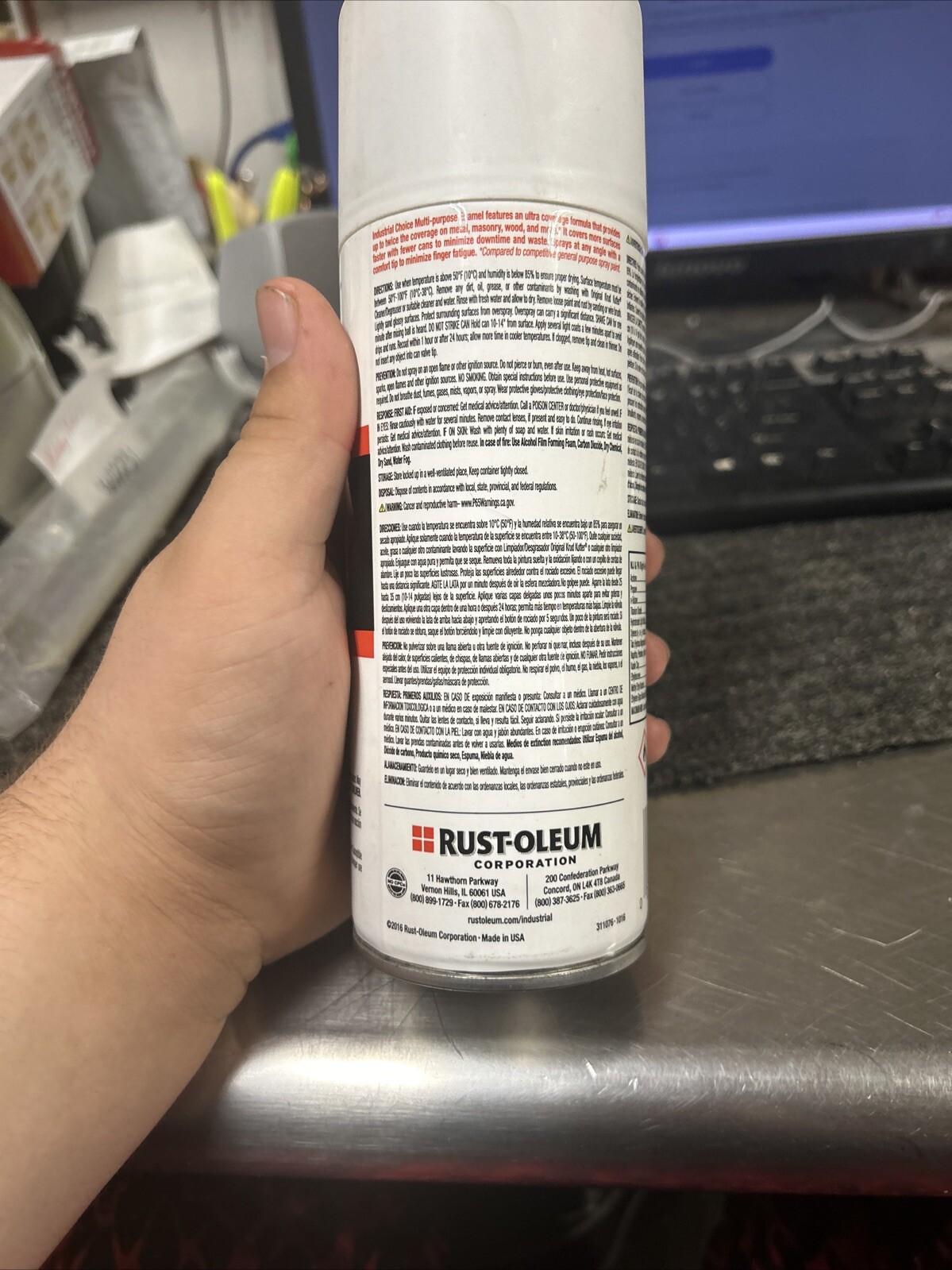 Rust-Oleum 1690830V Spray Paint, White, Flat, 12 Oz