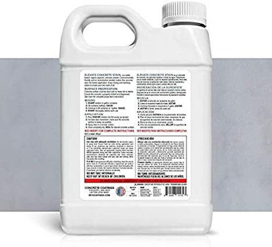 Elevate Water Based Concrete Stain, Carrara White, Organic, Makes 1 Gallon