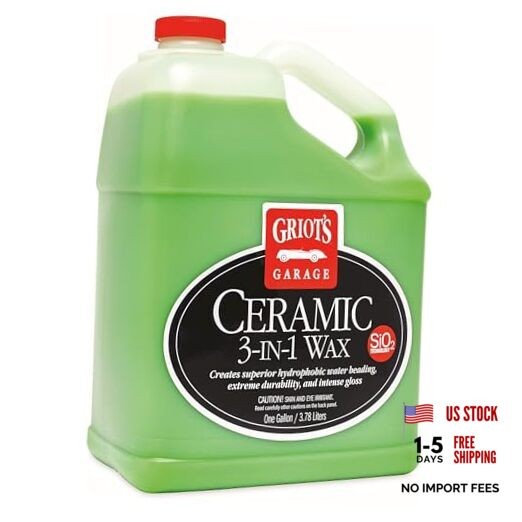Griot’s Garage Ceramic 3-in-1 Wax, SiO2 Spray for Cars, Trucks, RV’s, Gallon