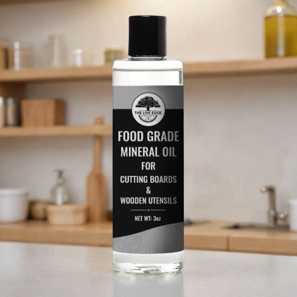 3oz Food Grade Mineral Oil for Wood Cutting Board and Wooden 3 Ounce, White