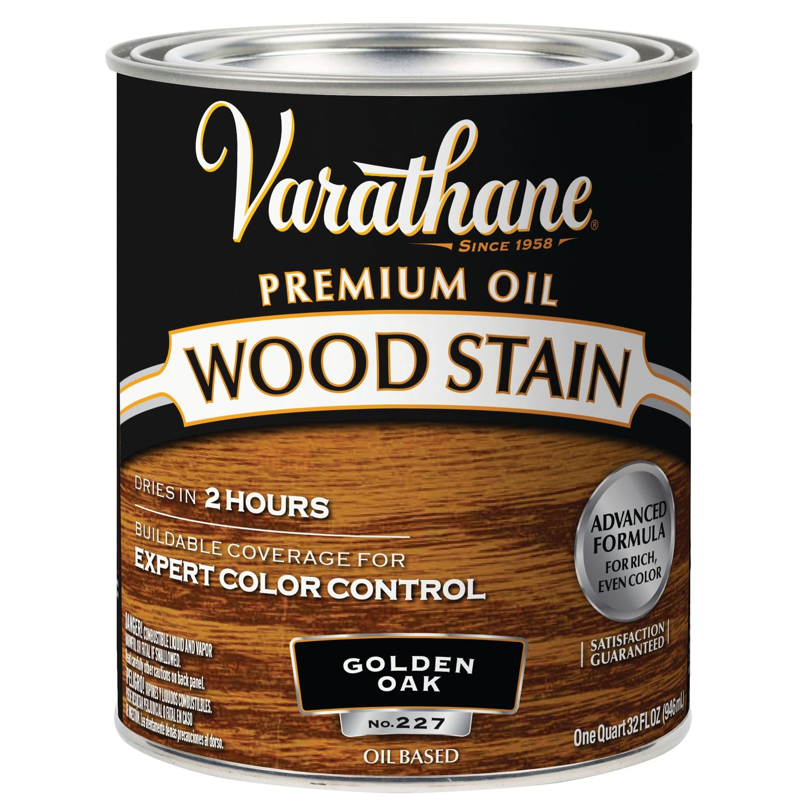 Varathane 211716H Premium Wood Stain, Quart, Golden Oak