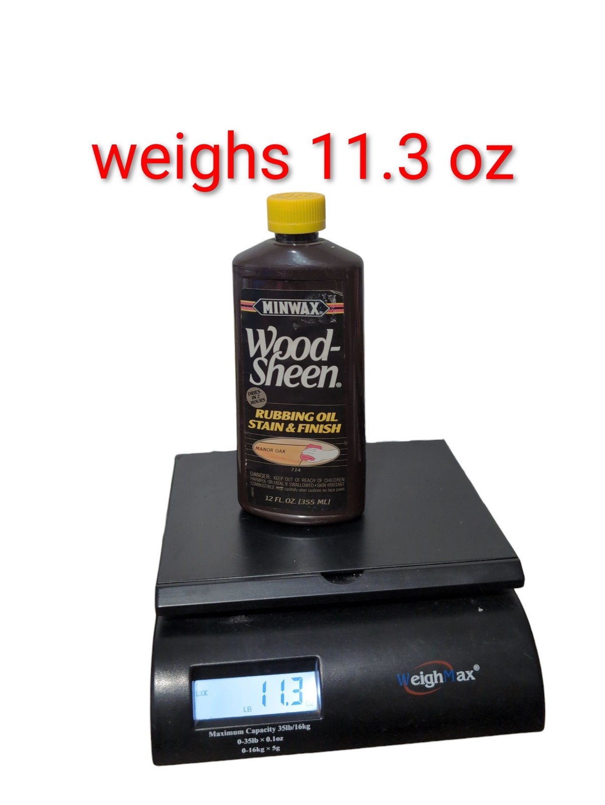 Minwax Wood-Sheen Rubbing Oil Stain & Finish MANOR OAK 11.3 oz Yellow Cap