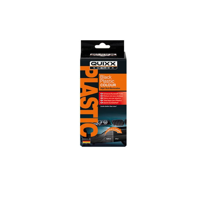 QUIXX Black Plastic Colour, Unpainted Plastic Restorer, Bumpers Trims Side
