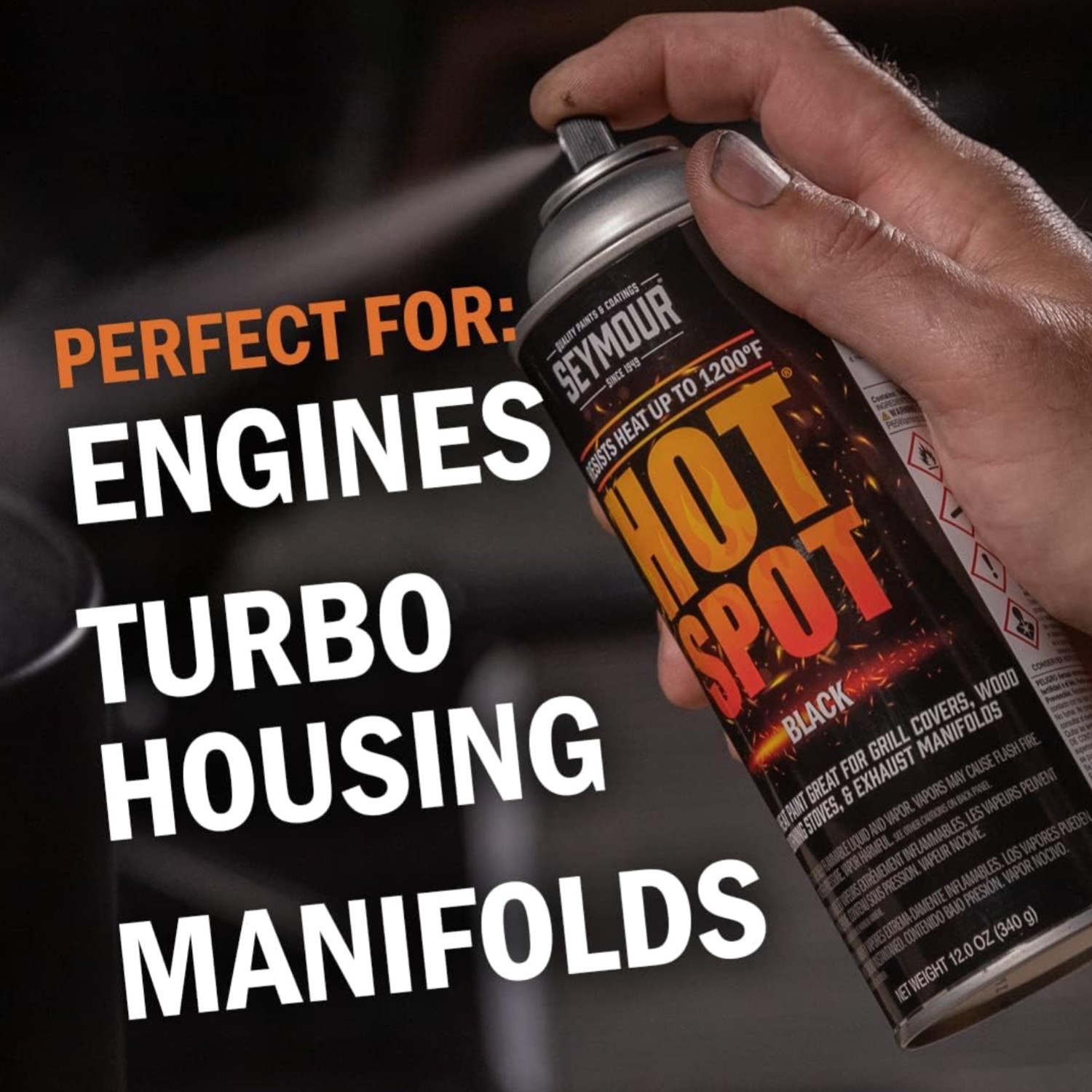 Durable Aluminum Heat Resistant Spray Paint – 12 oz, Ideal for Engines & Exhaust
