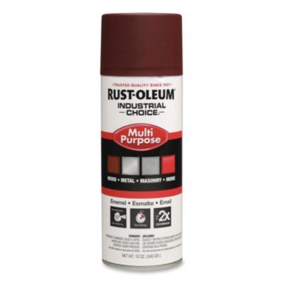 Rustoleum 1667830 Multi-Purpose Enamel Spray Paint Flat Red 12 Oz