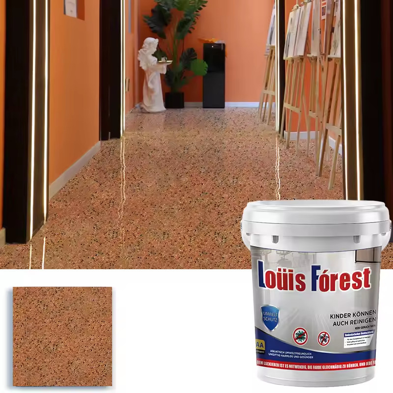 500ML High-Gloss Marble Effect Epoxy Floor Coating Waterproof Stain Resistant Ab