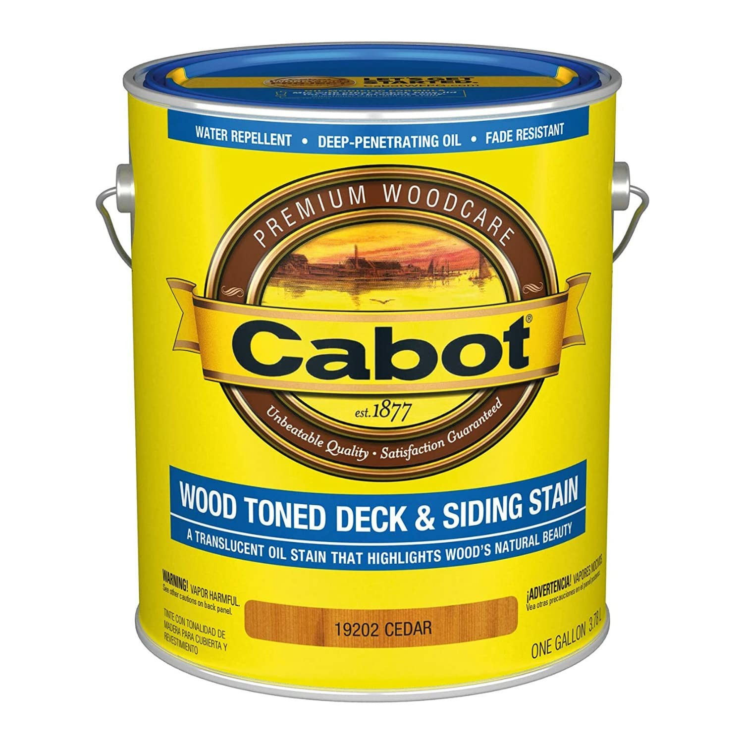 Wood Toned Stain + Sealer, Low VOC Exterior Natural Wood Stain, Cedar, Gallon