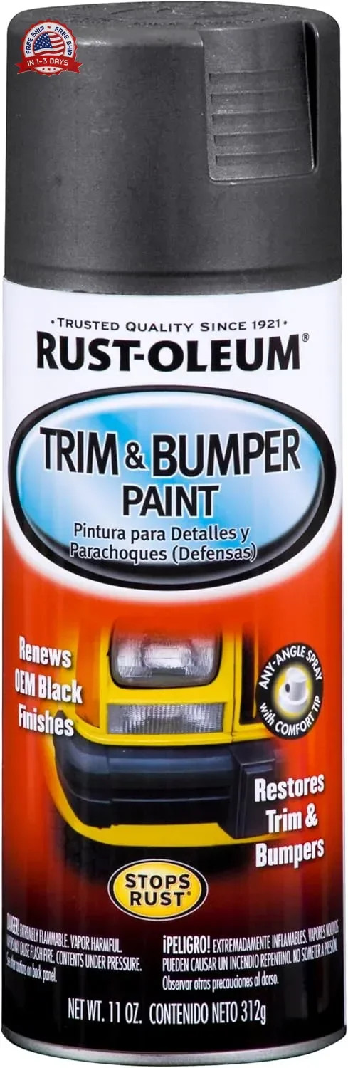 Rust-Oleum 251574 Automotive Trim & Bumper Spray Paint, 11 oz, Black